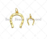 18K Gold Lucky Horse Shoe Shape Pendant/Charm, Horse Shoe Charm, Necklace Bracelet Charm Pendant,10x14mm/20x25mm,Sku#Z1310