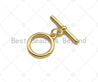 1 Set Round Ring With Bar Toggle Clasp,Necklace Bracelet Gold Toggle Clasp,24x11mm/20x13mm/17x15mm/21x14mm/21x14mm,Sku#JL26 Bestbeads&Beyond