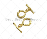 1 Set Round Ring With Bar Toggle Clasp,Necklace Bracelet Gold Toggle Clasp,24x11mm/20x13mm/17x15mm/21x14mm/21x14mm,Sku#JL26 Bestbeads&Beyond