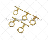 1 Set Round Ring With Bar Toggle Clasp,Necklace Bracelet Gold Toggle Clasp,24x11mm/20x13mm/17x15mm/21x14mm/21x14mm,Sku#JL26 Bestbeads&Beyond