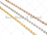 Matte Shinny Mixed 18K Gold/Silver 4mm Ball Chain by yard, Ball beads chain, wholesale chain, Ball chain,4x4mm,sku#LD69
