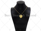 18K Real Gold Plated Heart Pendant/Charm, Heart pendant, Heart Medallion, Heart Charm, Love Pendant, 29mm,Sku#LK295