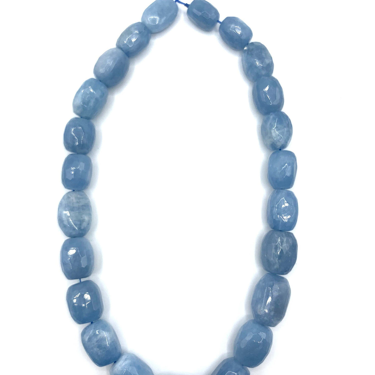 Quality Genuine Aquamarine Graduate Faceted Barrel Shape Beads, 12x15m ...