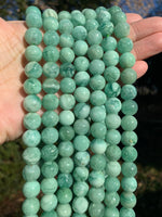 Rare Quality Genuine Green Quartz Smooth Round Beads, 6mm/8mm/10mm Natural Green Quartz, 15.5'' Full Strand, SKU#U1207