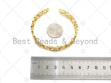 Gold Filled CZ Micro Pave Gold Heart Link Bracelate, 18K Gold Filled Bracelate, Heart Bangle Bracelet, Adjustable Bracelate,59x58mm,Sku#LD85