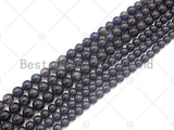 High Quality Genuine Iolite Round Smooth Beads, 6mm/8mm Natural Beads, 15.5'' Full Strand, Sku#U1163