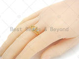 Gold Filled CZ Micro Pave Crown Adjustable Ring, 18K Gold Filled Open Ring, Statement Ring, Pave Ring, 20x20mm, Sku#LD114