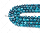 Quality Apatite Blue Jade Round Smooth Beads, 8mm/10mm Jade Beads, 15.5'' Full Strand, Sku#U1167