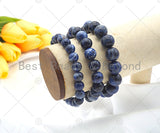 Quality Natural Blue Sodalite Stretchy Bracelet, 8mm/10mm/12mm Elastic Fit Round Smooth Sodalite Bracelet, Sku#EF31