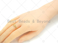 Gold Filled Cute Smiley Face Adjustable Ring, 18K Gold Filled Open Ring,Statment Ring, Smiley Face Ring, 21x20mm,Sku#LD127