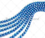 Mystic Natural Blue Agate Round Faceted Beads, 6mm/8mm/10mm/12mm Natural Agate Beads, 15.5'' Full Strand, Sku#UA221
