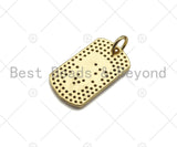 Gold Filled CZ Micro Pave You Me Heart On Rectangle Shape Pendant, 18K Gold Filled Charm, Love Necklace Bracelet Charm,11x18mm,Sku#LK330