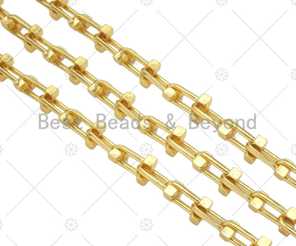NEW STYLE U link Chain Chunky Statement Chain by Yard, U shape Bulky Link chain, Gold Filled Chain, Necklace Supplies, sku#LD116