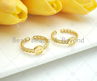 Gold Filled Cute Smiley Face Adjustable Ring, 18K Gold Filled Open Ring,Statment Ring, Smiley Face Ring, 21x20mm,Sku#LD127