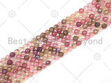 Mystic Godlen Pink Quartz Round Faceted Beads, 6mm/8mm/10mm/12mm Silver Plated  Beads, 15.5'' Full Strand, Sku#UA226