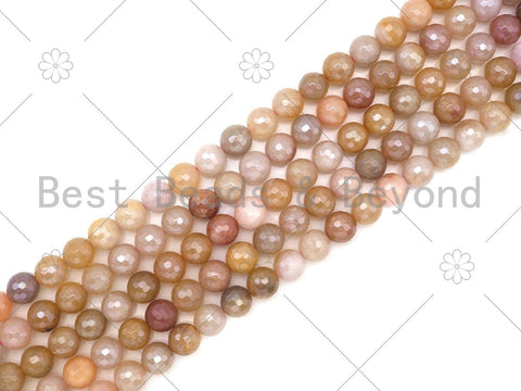 Mystic Natural Rutilated Jade Round Faceted Beads, 6mm/8mm/10mm/12mm Genuine Beads,15.5'' Full Strand, Sku#UA227
