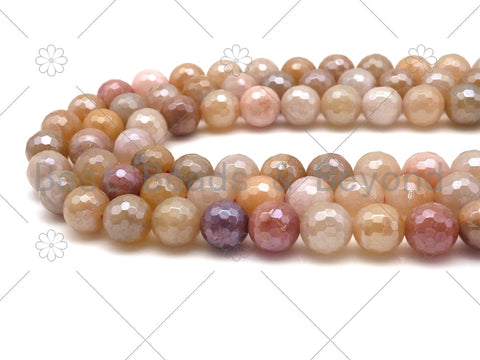 Mystic Natural Rutilated Jade Round Faceted Beads, 6mm/8mm/10mm/12mm Genuine Beads,15.5'' Full Strand, Sku#UA227