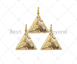 Baguette CZ Micro Pave Pyramid Shape Pendant/Charm, 14K Gold Filled Charm, Necklace Bracelet Charm Pendant,16x16mm,Sku#ZX30 Bestbeads&Beyond