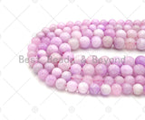 High Quality Natural Kunzite Quartz Round Smooth Beads, 8mm/10mm Genuine Quartz Beads, 15.5'' Full Strand, Sku#U1171