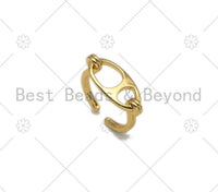 Soda Pull Tab Statement Ring, 18K Gold Filled Can Tab Open Ring, Adjustable Ring, 21mm,Sku#LD142