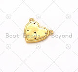 CZ Micro Pave Five Point Star On Heart Shape Pendant,18K Gold Filled Star Charm, Necklace Bracelet Charm Pendant,19x16mm,Sku#LK403