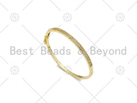 New Style Cz Micro Pave Adjustable Bangle Bracelets, 18K Gold Filled Adjustable Bangle Bracelet, Gold Bracelet, 55x65mm,Sku#X230