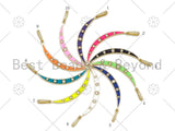 Enamel Colorful Cresent Moon Shape Pendant,CZ Micro Pave Moon Shape pendant,Enamel pendant,Enamel Jewelry,5x50mm,sku#F1413