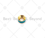 Gold Filled Colorful Enamel Drum Spacer Enamel Bead, Enamel Spacer Tube, Colorful Spacer Beads, 7x7x3mm,sku#G428