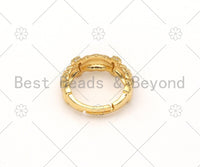 CZ Micro Pave Adjustable Ring, 18K Gold Filled Open Ring, Pave ring, Statement Ring, Dainty Ring, 22mm, Sku#X214