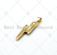 Gold Filled Enamel Colorful Lightning Shape Pendant, Enamel Lightning Charm,Enamel Jewelry Findings, 8x30mm,Sku#F1420