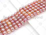 Mystic Plated Faceted Agate Beads,6mm/8mm/10mm/12mm Plated Red Yellow Agate Beads,15.5" Full Strand, SKU#UA228
