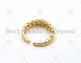 Twisted Rope Shape Adjustable Ring,18K Gold Filled Open Ring,Twisted Rope Ring, 21mm,Sku#X255