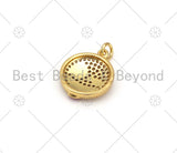 Gold Filled CZ Pave Enamel Popular Emojis Face Charm, EMOJIS, Emoji Charm,18K Gold Filled Enamel Charm,Enamel Jewelry,15x18mm,sku#L599