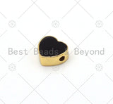 Enamel Colorful Heart Spacer Beads, Heart beads, Pink Turquoise Black Yellow Enamel Jewelry,10mm,Sku#N59