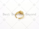 Colorful Enamel Smile Face Adjustable Ring, 18K Gold Filled Enamel Open Ring, Enamel Smile Face Ring,Sku#X240