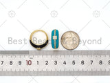 Pave Baguette CZ Colorful Enamel Adjustable Ring, 18K Gold Filled Chuny Ring, Enamel Open RIng, Statement Ring, 21x23mm,Sku#X241