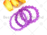 Quality Pink/Lilac/Purple/Orange/Yellow/Lime/Blue Stretchy Bracelet, 8mm/10mm/12mm Elastic Fit Round Faceted, 7.5'' Bracelet,Sku#EF56