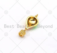 Colorful Enamel Hot Air Balloon Shape Pendant,18K Gold Filled Enamel Charm,Enamel Jewelry,14x34mm,Sku#L621