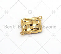Colorful Enamel Weavy Rhombus Shape Connector, 18K Gold Filled Enamel Charm, Necklace Bracelet Link Connector,16x20mm,Sku#Y504