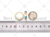 Colorful Triangle Enamel Adjustable Ring, 18K Gold Filled Open Ring, Enamel Open Ring, Statement Ring, 6x21mm,Sku#C126