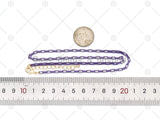 NEW Thin Enamel Box Chain Necklace, 16" Thin Chains Necklaces, sku#EF75