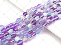 NEW COLOR!! Spectrolite Purple Quartz Matte, High Quality in Round 6mm/8mm/10mm/12mm, Aura Purple Manmade Crystal, 15.5inch strand, SKU#U826