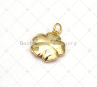 Colorful Enamel Flower Gold Pendant,18K Gold Filled Flower Charm, Necklace Bracelet Charm Pendant,15x17mm,Sku#F1438