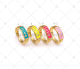 Colorful Enamel Love Word On Adjustable Ring, 18K Gold Filled Enamel Open Ring, Enamel Love Statement Ring, 6x21mm, Sku#Y532