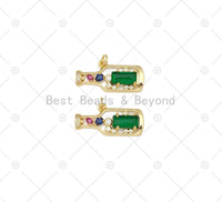Colorful CZ Micro Pave Beer Bottle Shape Pendant,18k Gold Filled Bottle Charm, Necklace Bracelet Charm Pendant,27x13mm,Sku#LK463