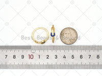 Colorful Enamel Safety Pin Shape Adjustable Ring, 18K Gold Filled Enamel Open Ring, Statement Ring,6x21mm,Sku#X280