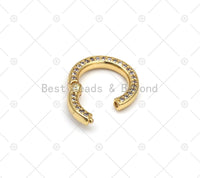 Spring Gate, Gold/Silver Round Clasp, Snap Clip Trigger Clasp, Spring Buckle for Chain Purse Key Jewelery, 15mm, Sku#H329