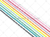 Colorful Enamel Paperclip Chain, 3-4mm Unfinished Paper clip Chain By Yard, Thin Paper Clip Chain, Wholesale Chain, sku#LX05