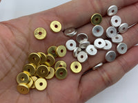 20pcs Matte Finish Rondelle Donuts Space Bead, 6mm/8mm Brass based, Gold Silver Spacer, Matte finish,High quality, SKU#C53-M