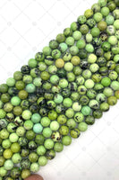 Quality Genuine Chinese Chrysoprase Round Smooth Beads, 6mm/8mm/10mm Natural Apple Green Chrysoprase Beads, 15.5'' Full Strand, Sku#U1244